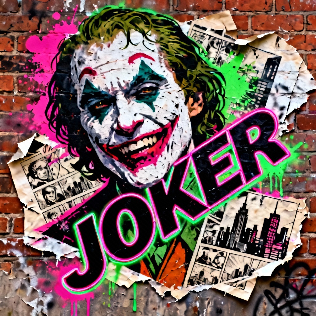 AI Graffiti Joker Poster