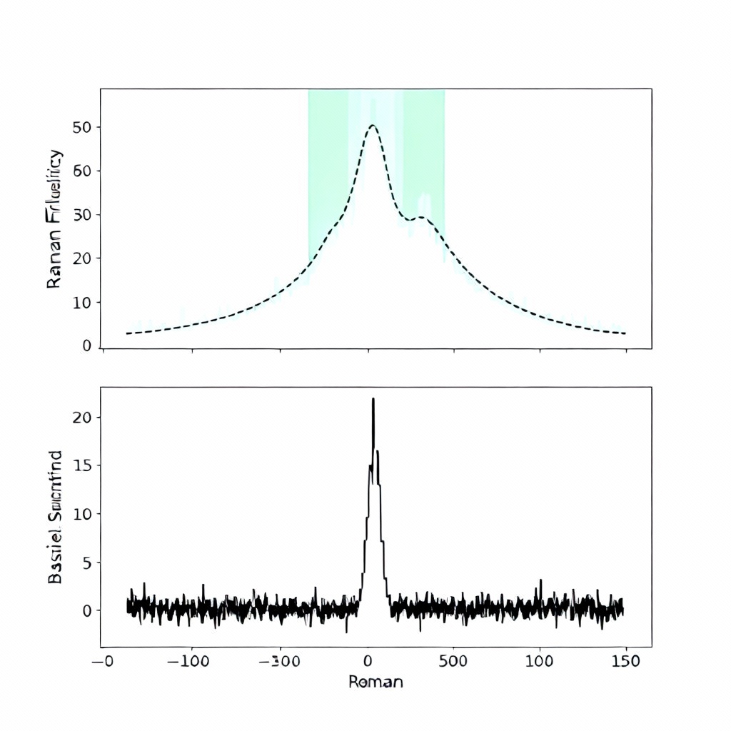 Baseline correction illustration for Raman data
