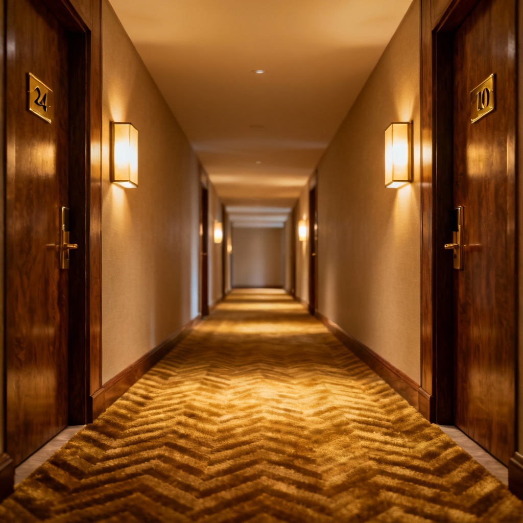 Photorealistic modern hotel corridor generated by AI