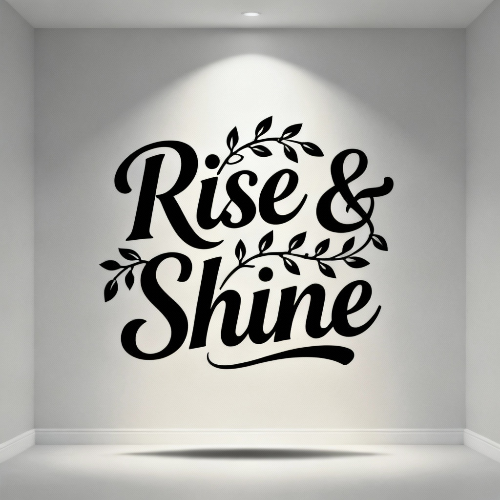 AI floral wall quote decal