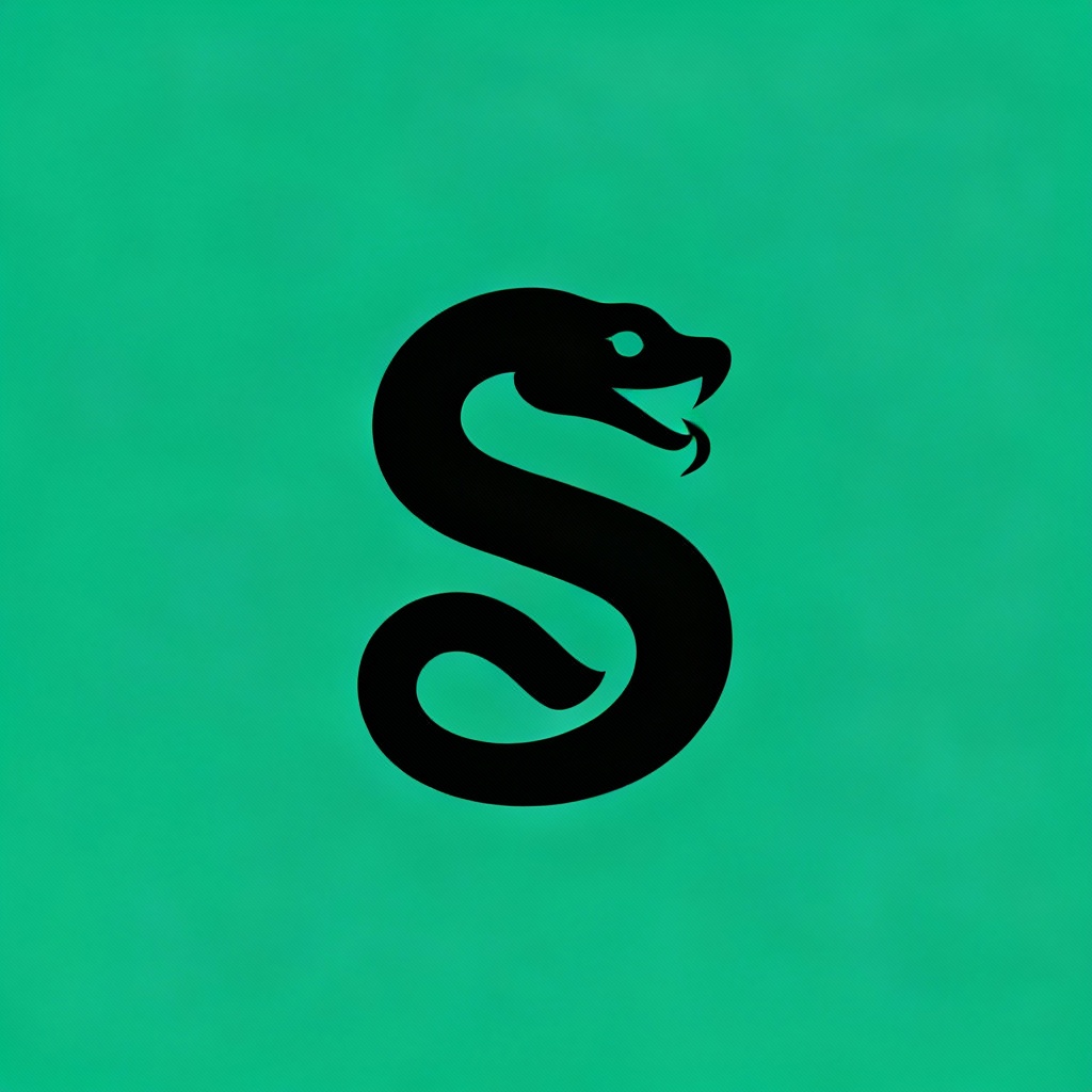 AI minimal serpent mark logo