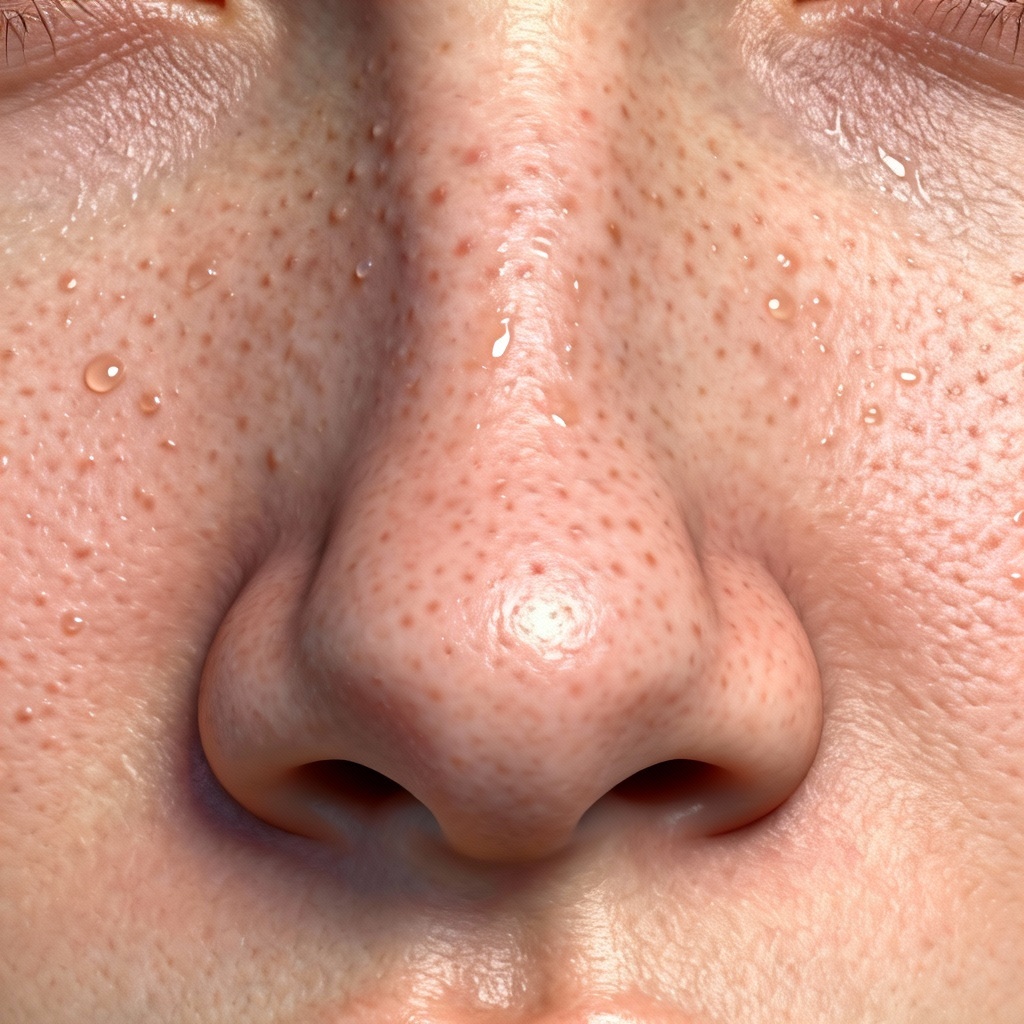 AI seamless oily facial skin pores texture in 4K