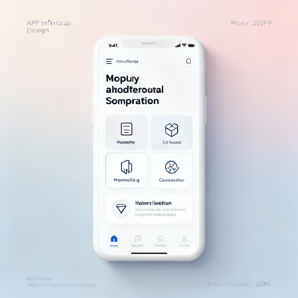 Crisp UI and typography poster with sharp icons
