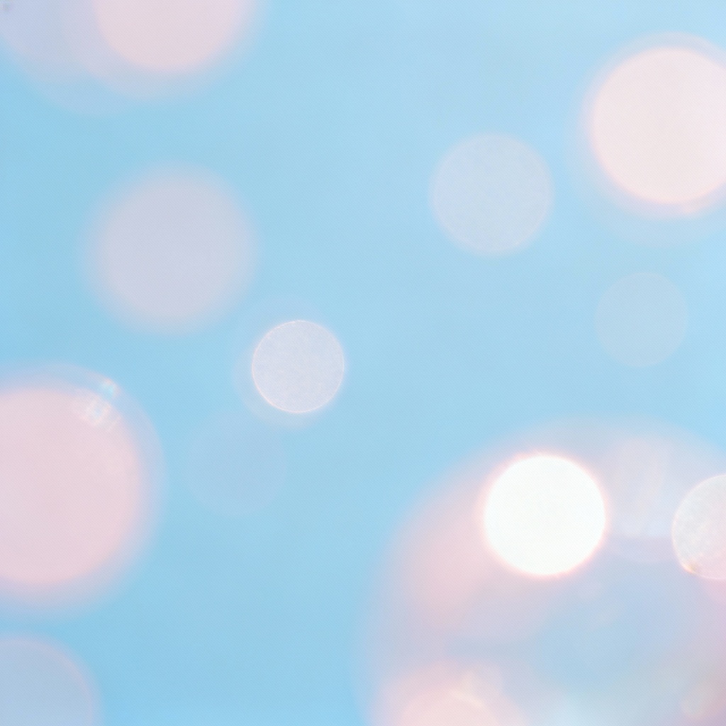AI aesthetic light blue bokeh background