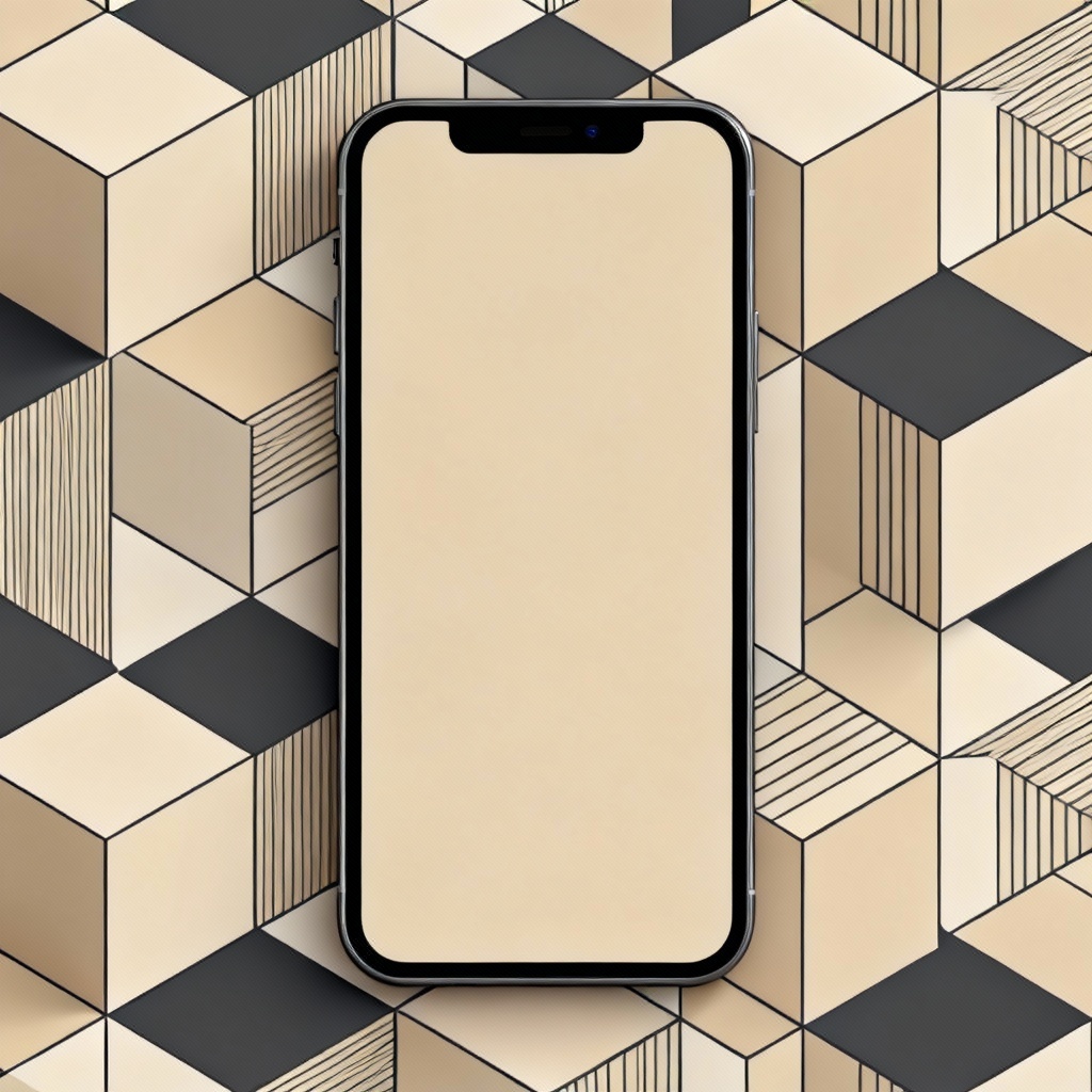 AI Geometric Pattern Phone Wallpaper