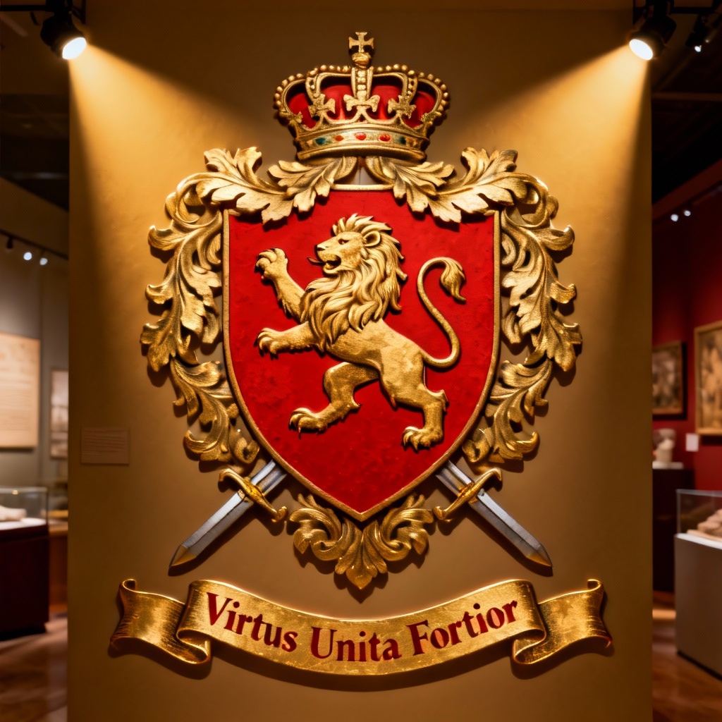 AI Lion Rampant Royal Family Crest