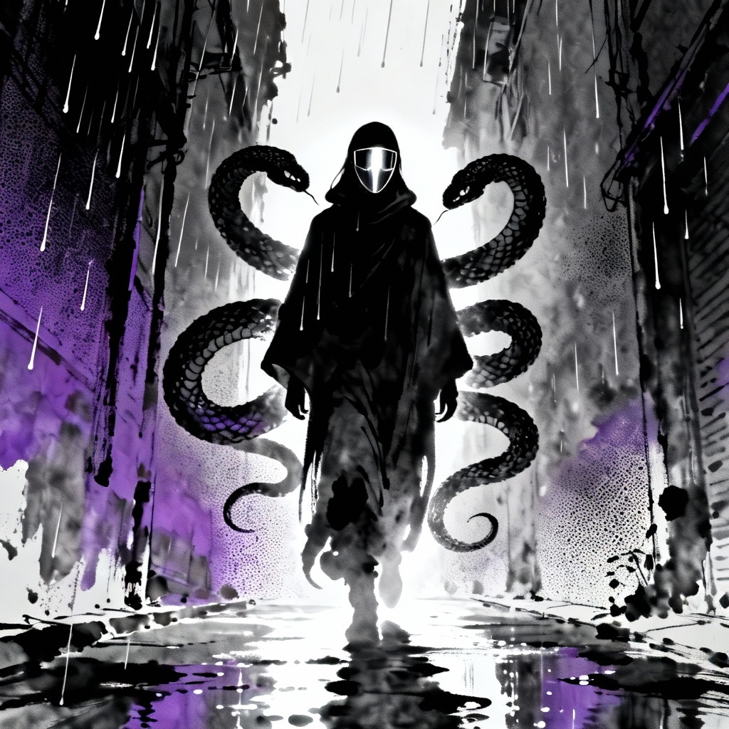 AI JJK OC stealth curse user with shadow veil