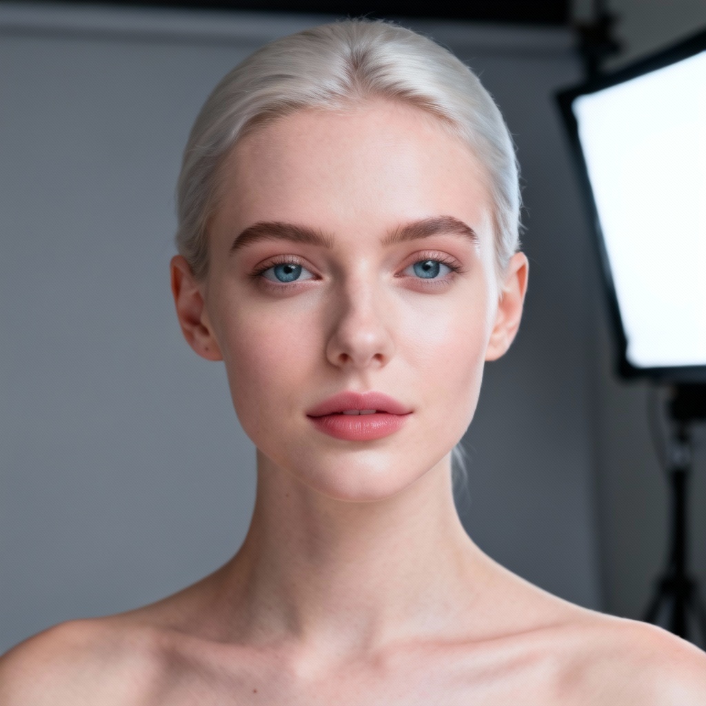 AI portrait with fair skin tone and cool undertones