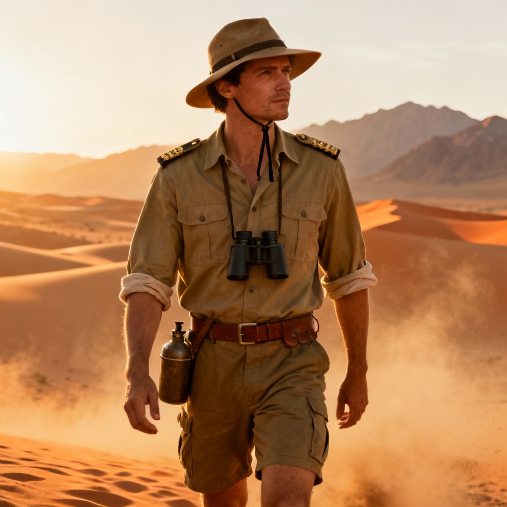 AI desert safari explorer outfit