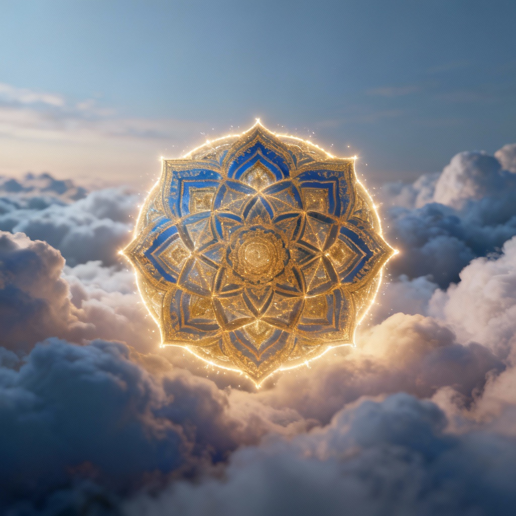 AI spiritual mandala background for meditation