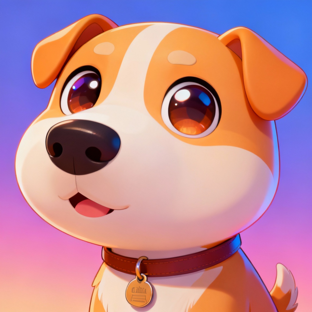 AI Haustier Karikatur Hund