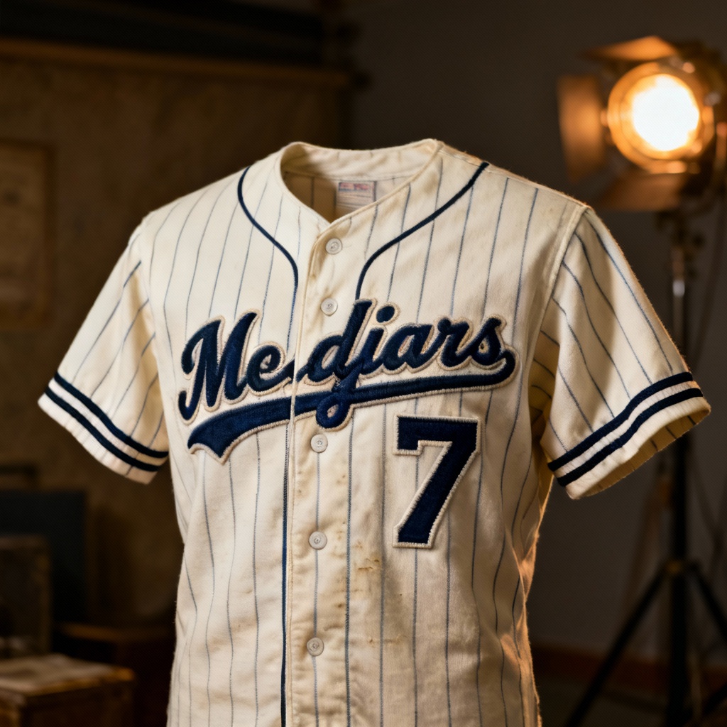AI vintage pinstripe baseball jersey