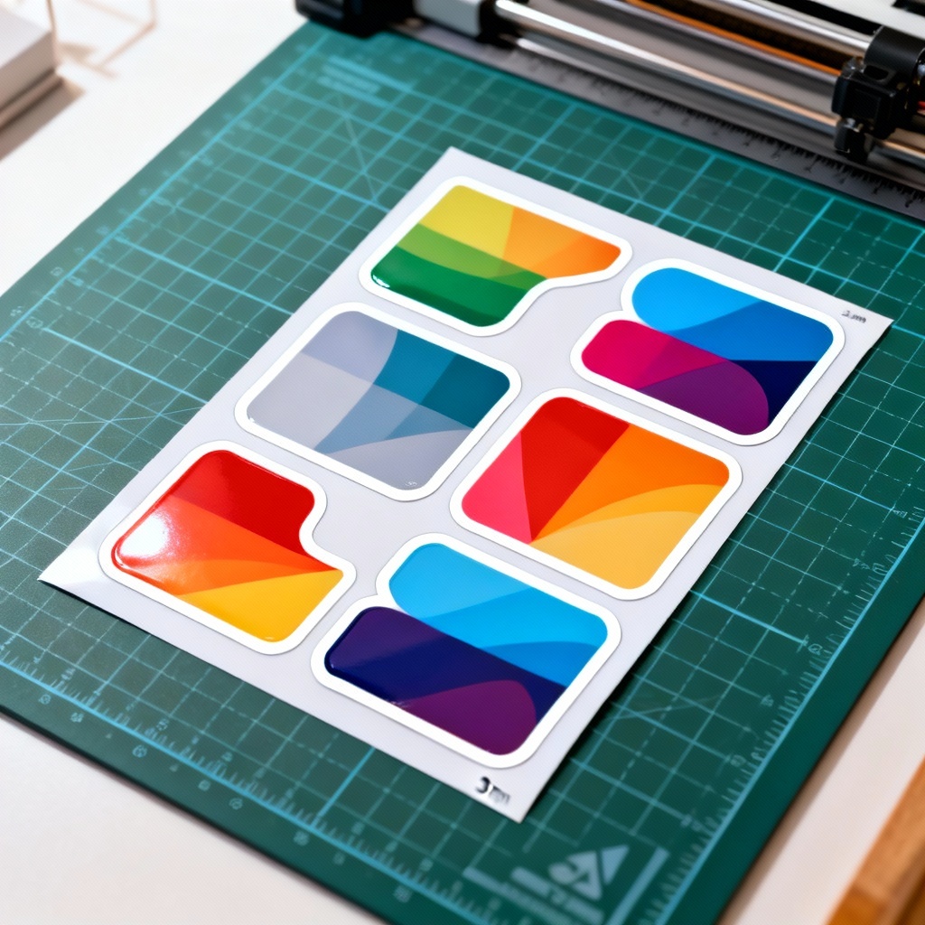 AI decal generator sticker sheet mockup