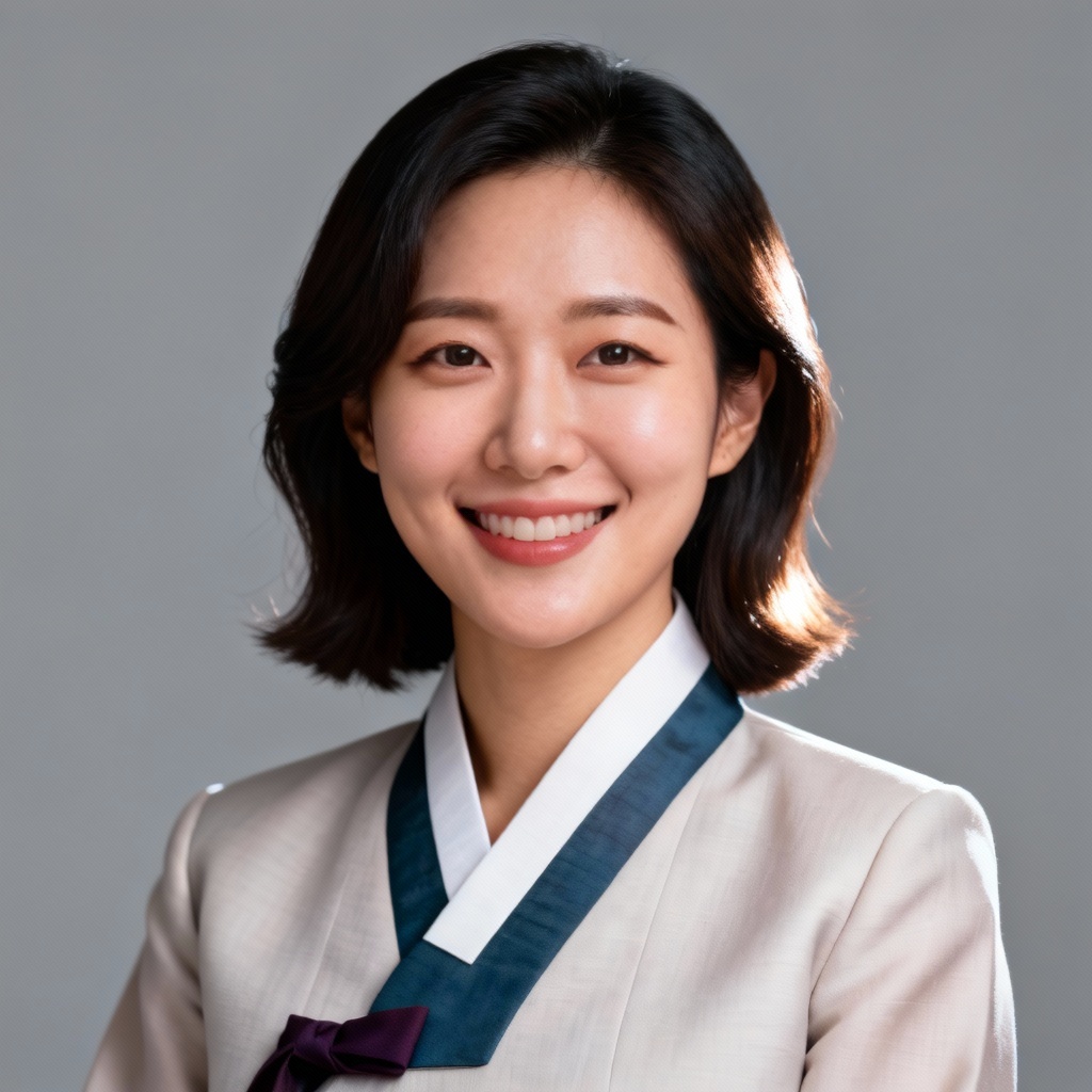 Professional AI modern hanbok LinkedIn profile