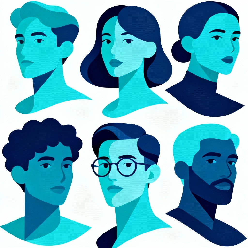 AI duotone SVG avatar set