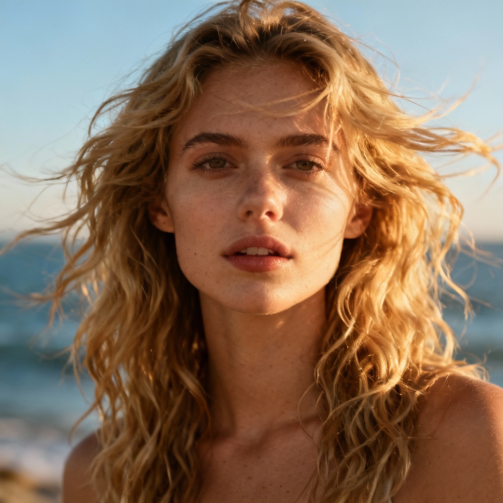 AI Long Beach Waves Hairstyle