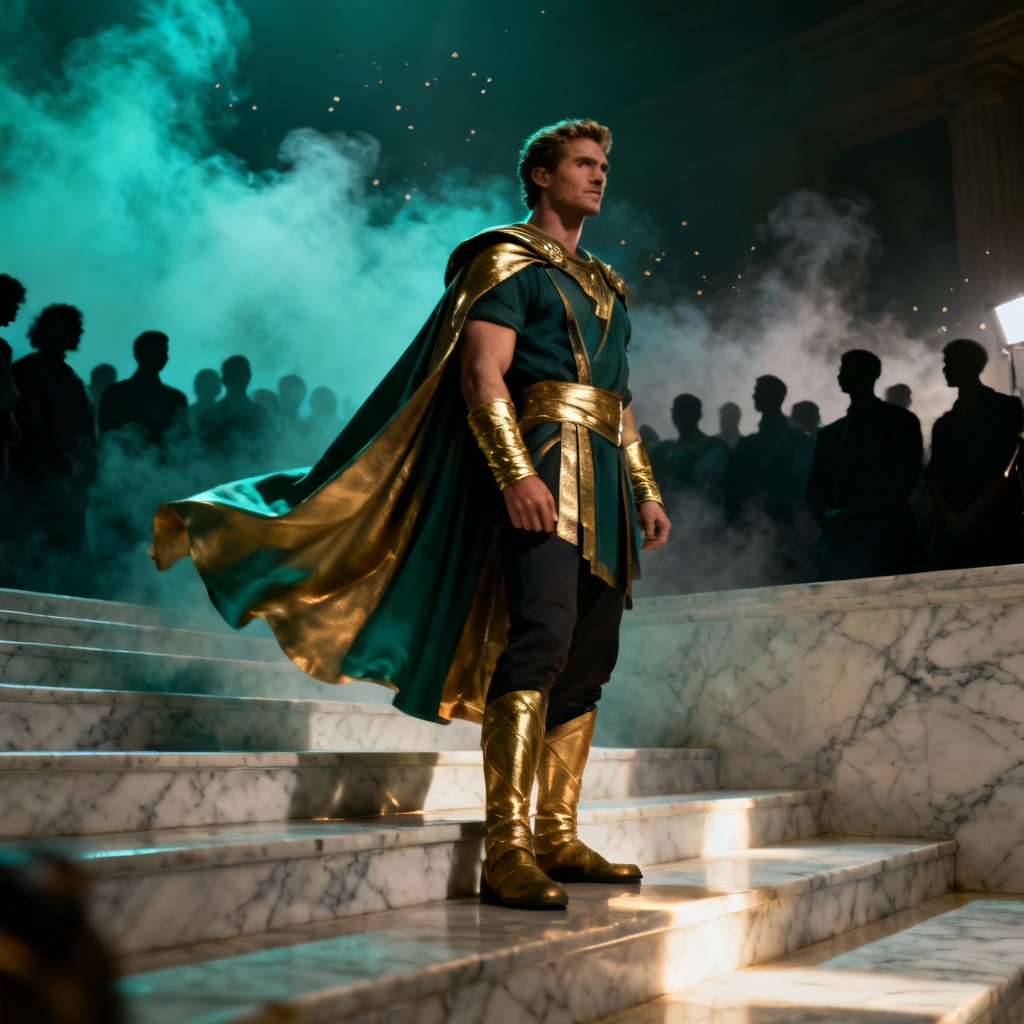 AI dominant leader portrait with cinematic lighting