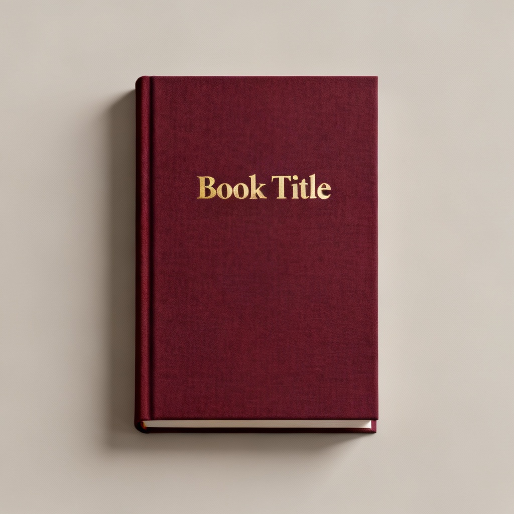 Minimal maroon A5 hardcover with gold serif title