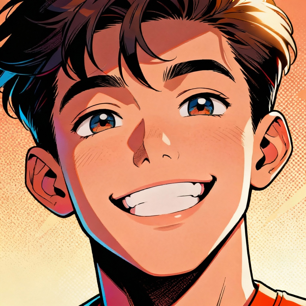 AI cartoon portrait example generated by Myaiart