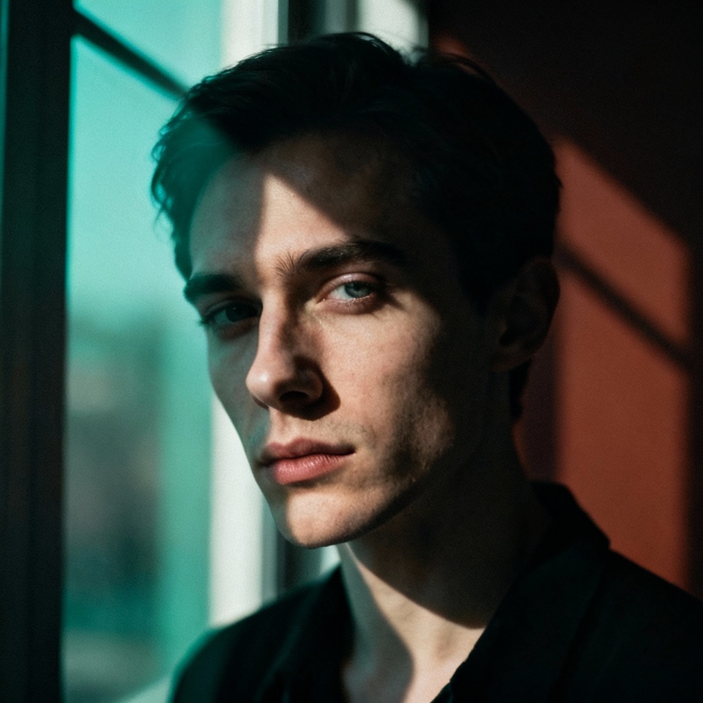 AI indie film celebrity look alike portrait