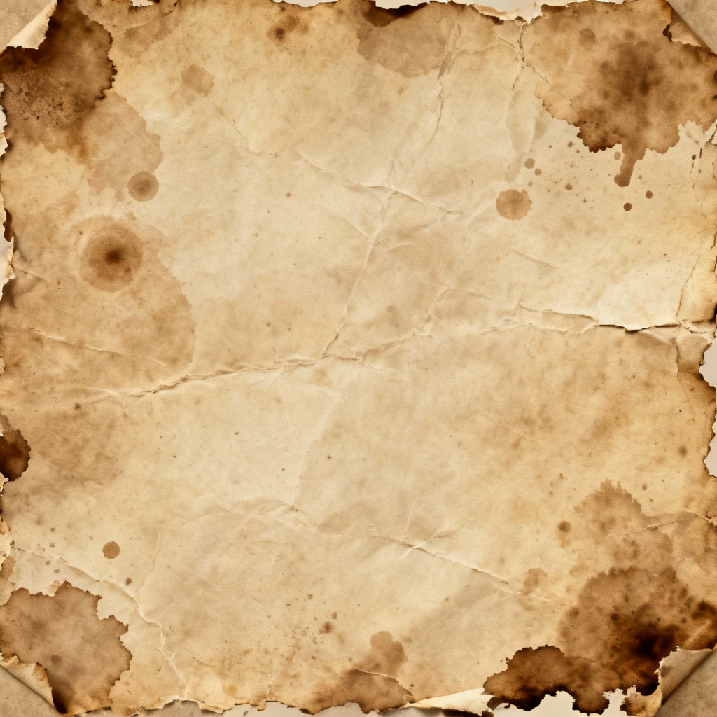 AI vintage paper grunge texture with stains and creases
