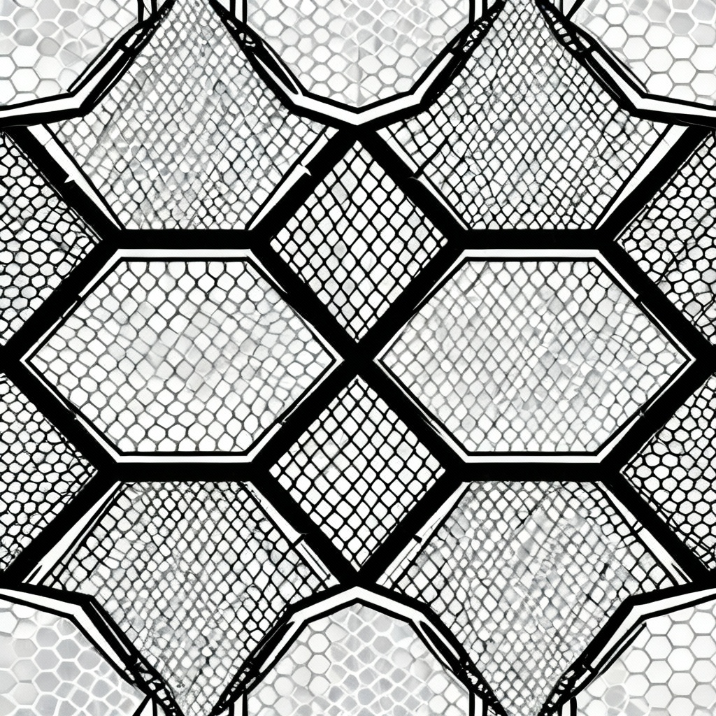 AI modern geometric mesh lace pattern