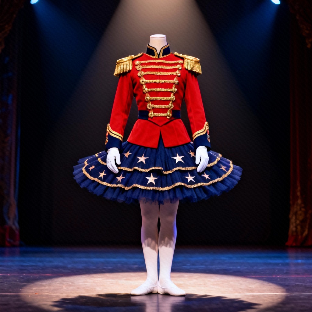 AI Nutcracker-inspired soldier jacket tutu