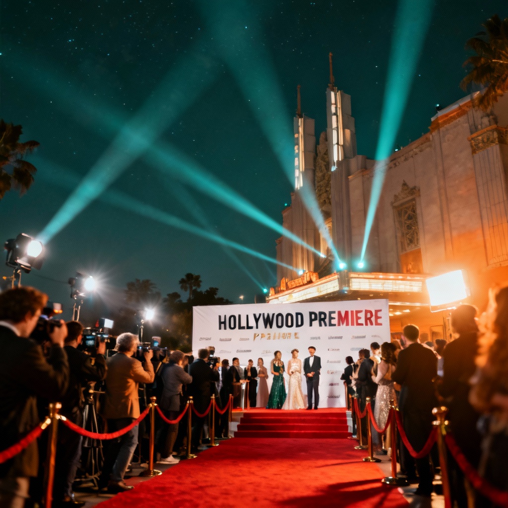 AI Hollywood generator red carpet hero image