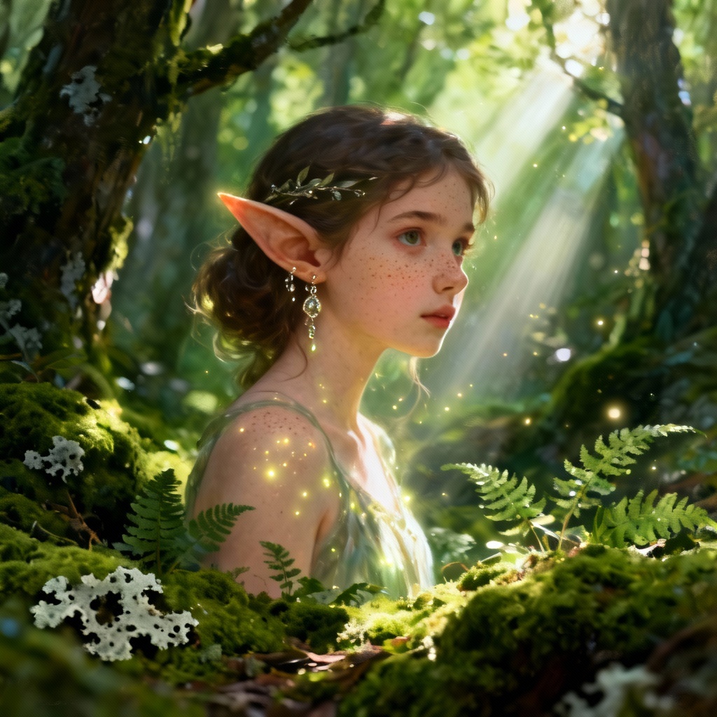 Fantasy Elf Dream Girl Forest Portrait