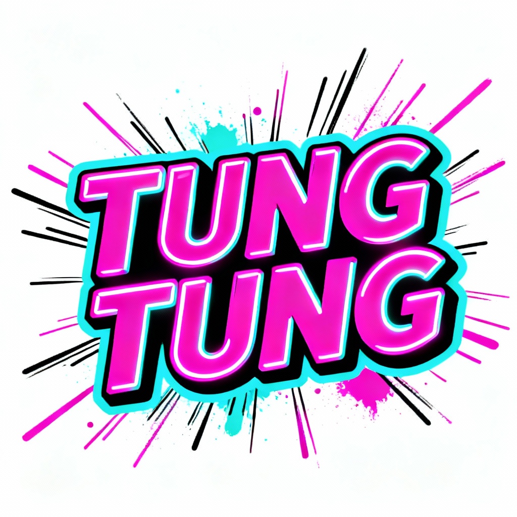 AI Tung Tung poster with bold comic text