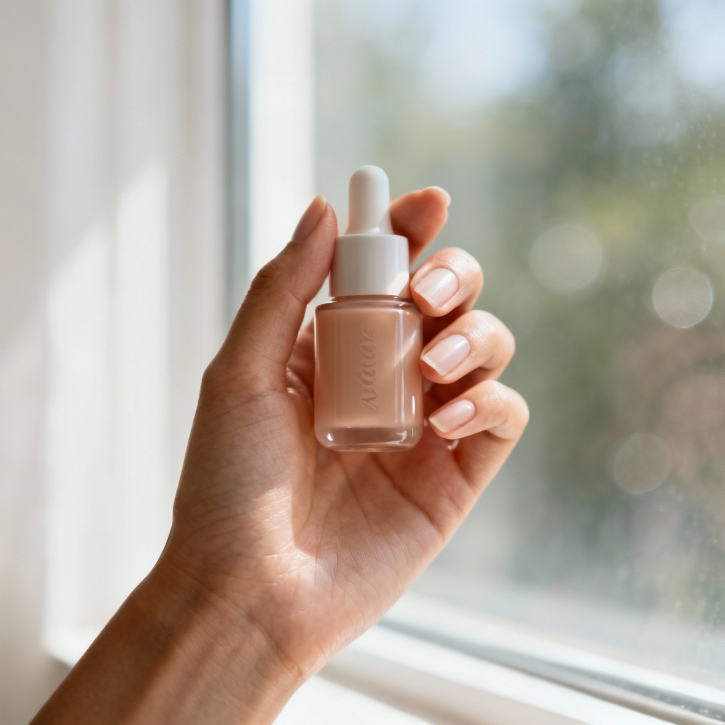 AI hand holding product mockup image