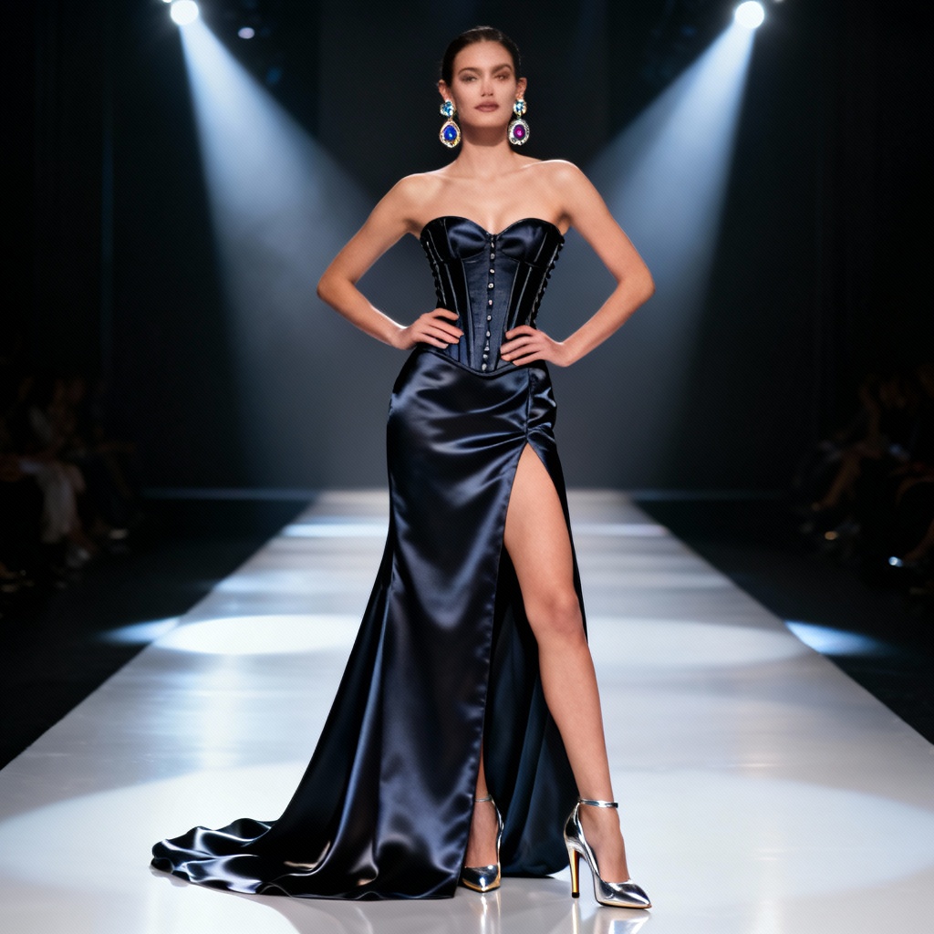 AI red carpet evening gown design