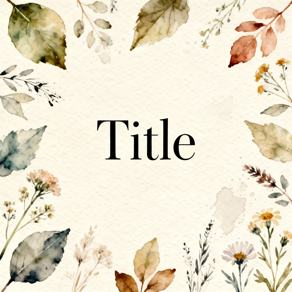 Indie watercolor botanical album cover