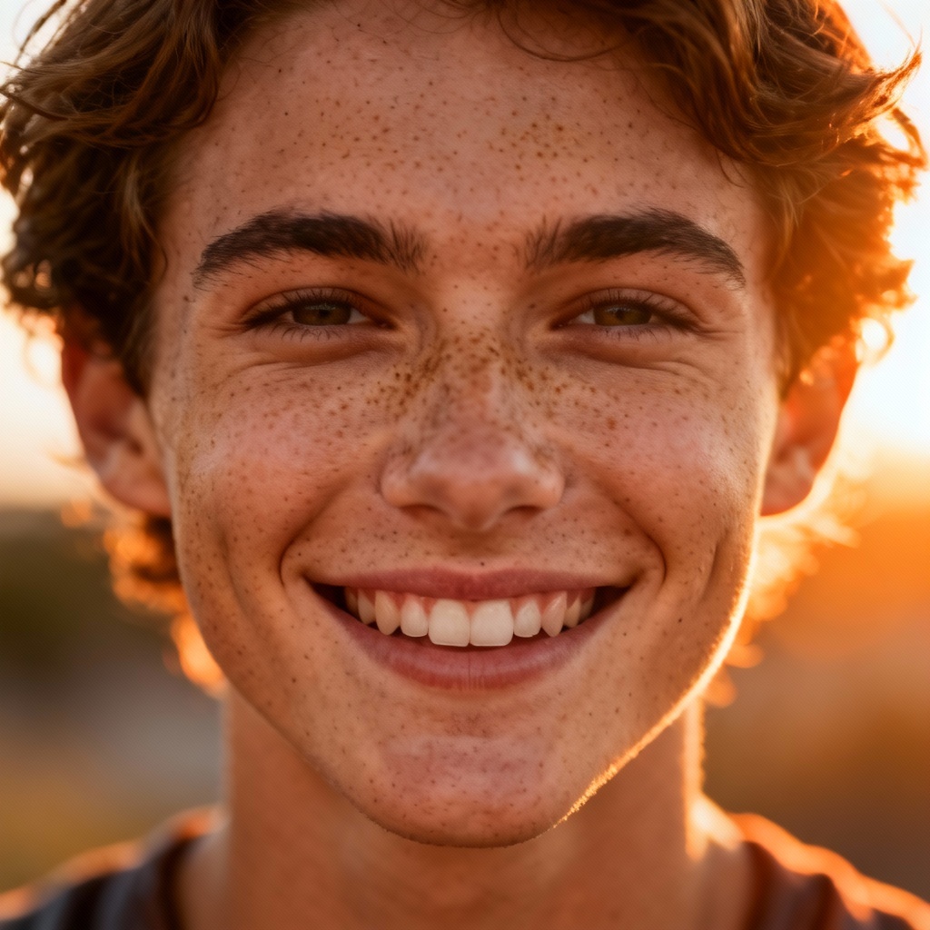 AI portrait with warm tan skin tone preview