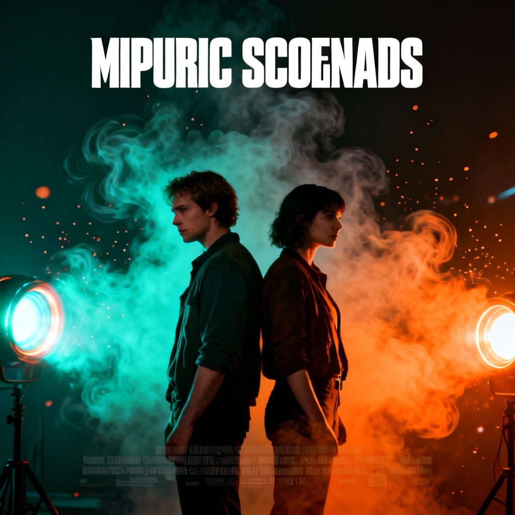 AI movie poster design in Hollywood style