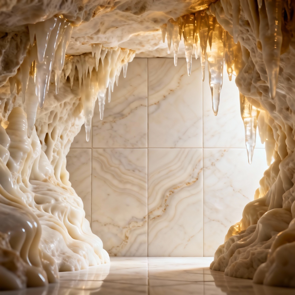 AI limestone cave flowstone texture