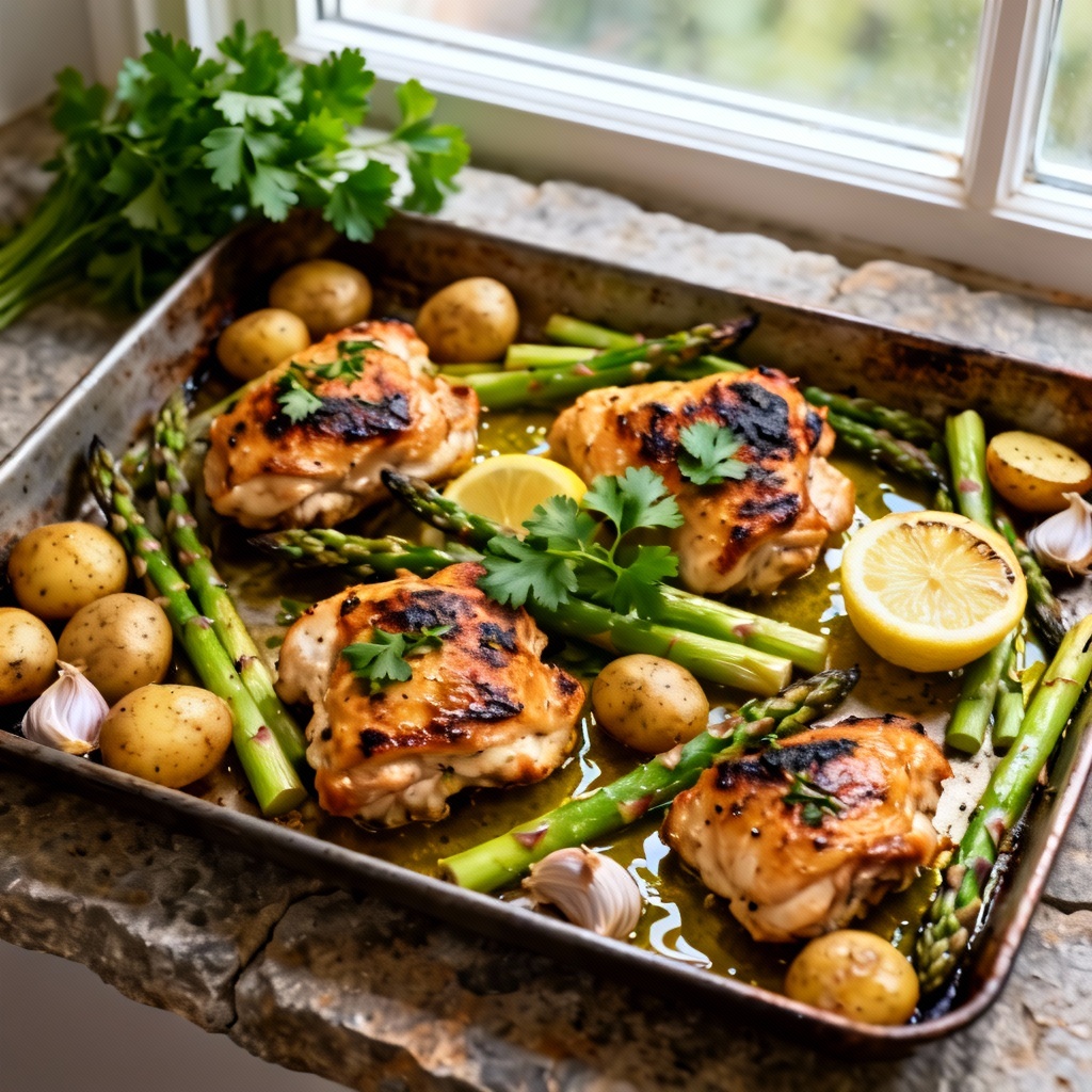 AI One-Pan Lemon Herb Chicken Dinner