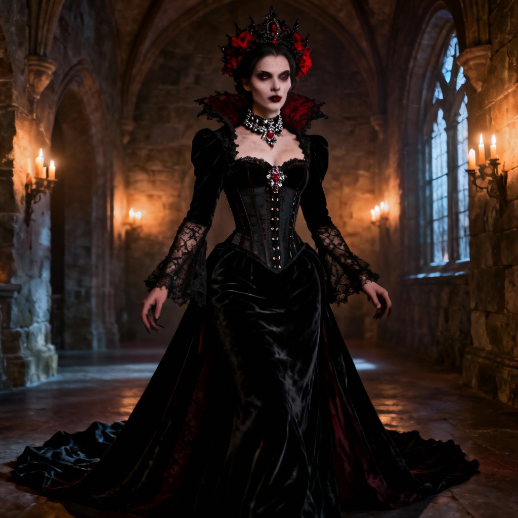 AI Gothic Vampire Costume