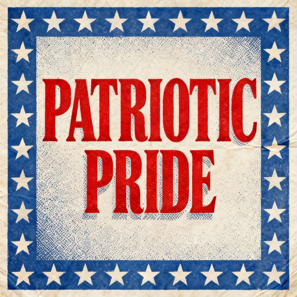 AI vintage patriotic poster