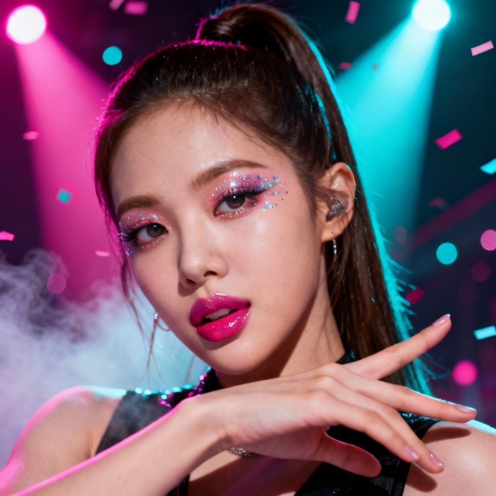 AI South Korean K-pop idol stage portrait