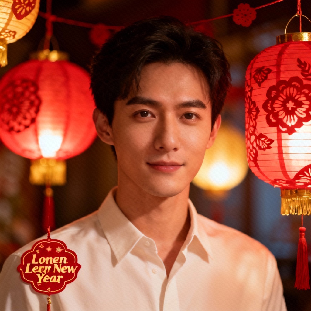 AI Lunar New Year lantern avatar