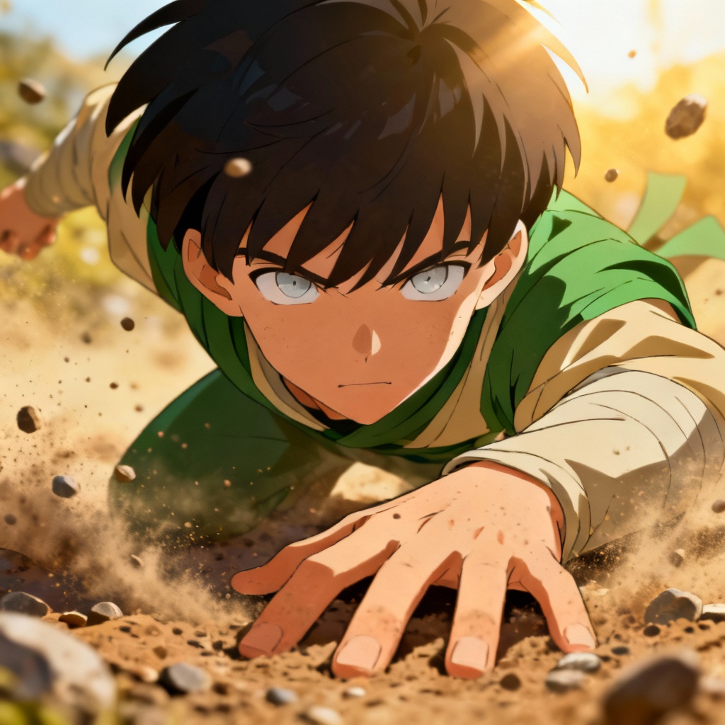 AI Toph avatar close-up sensing vibrations