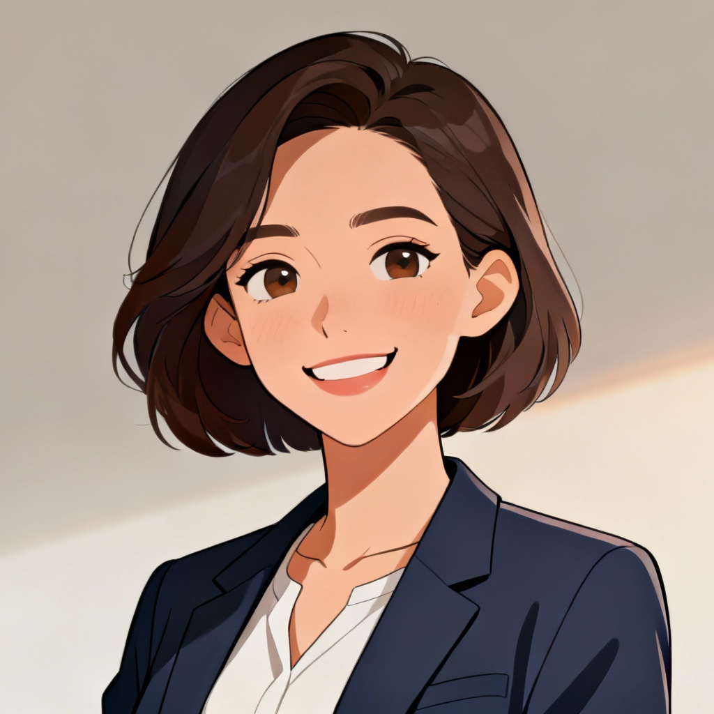 Clean corporate headshot toon avatar