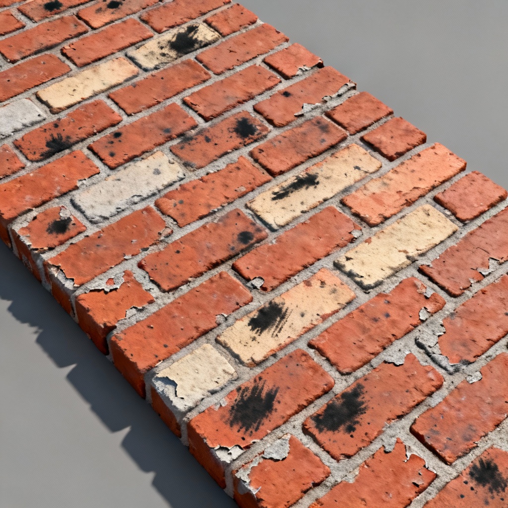 Tileable classic red brick wall texture in Flemish bond