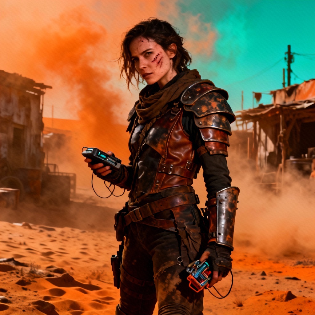 AI Female Hero post-apocalyptic ranger survivor