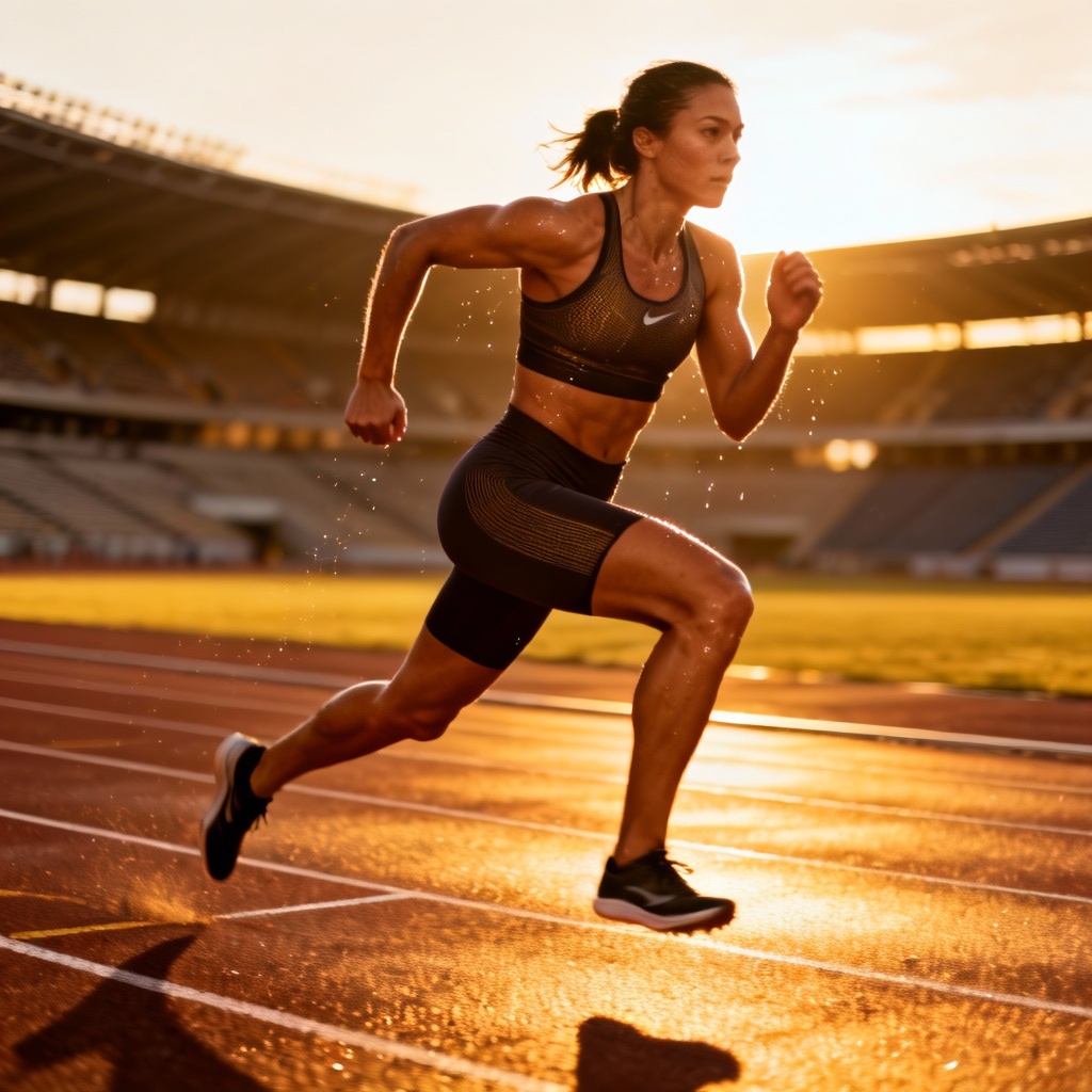 AI athletic runner full body