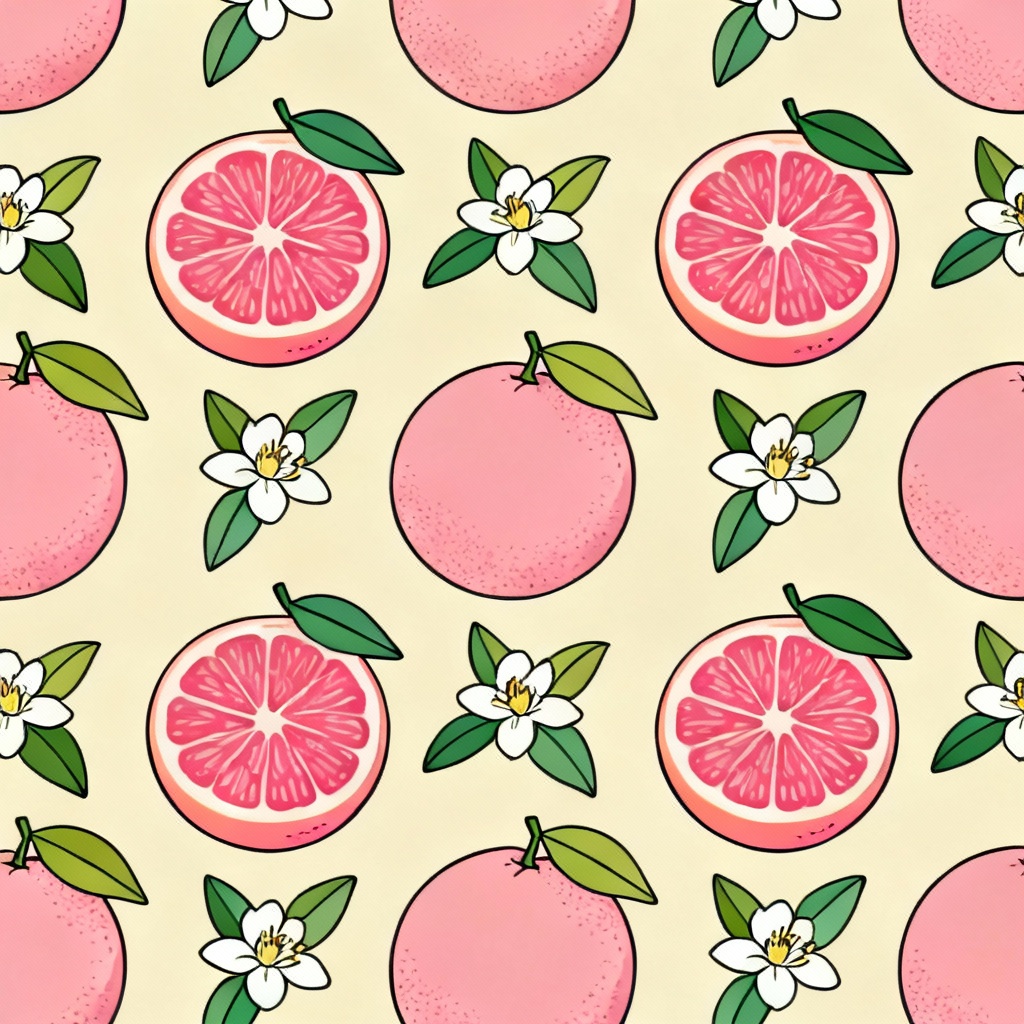 AI seamless grapefruit pattern for packaging