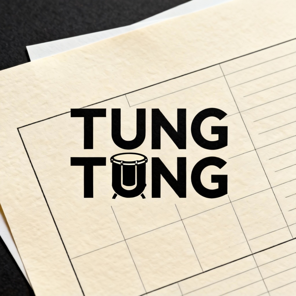 AI Tung Tung minimalist logo design