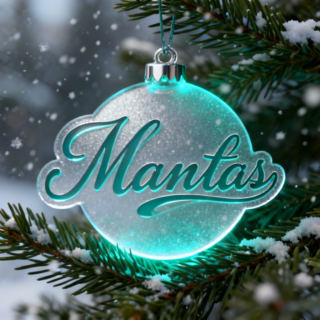 AI Acrylic Name Script Ornament