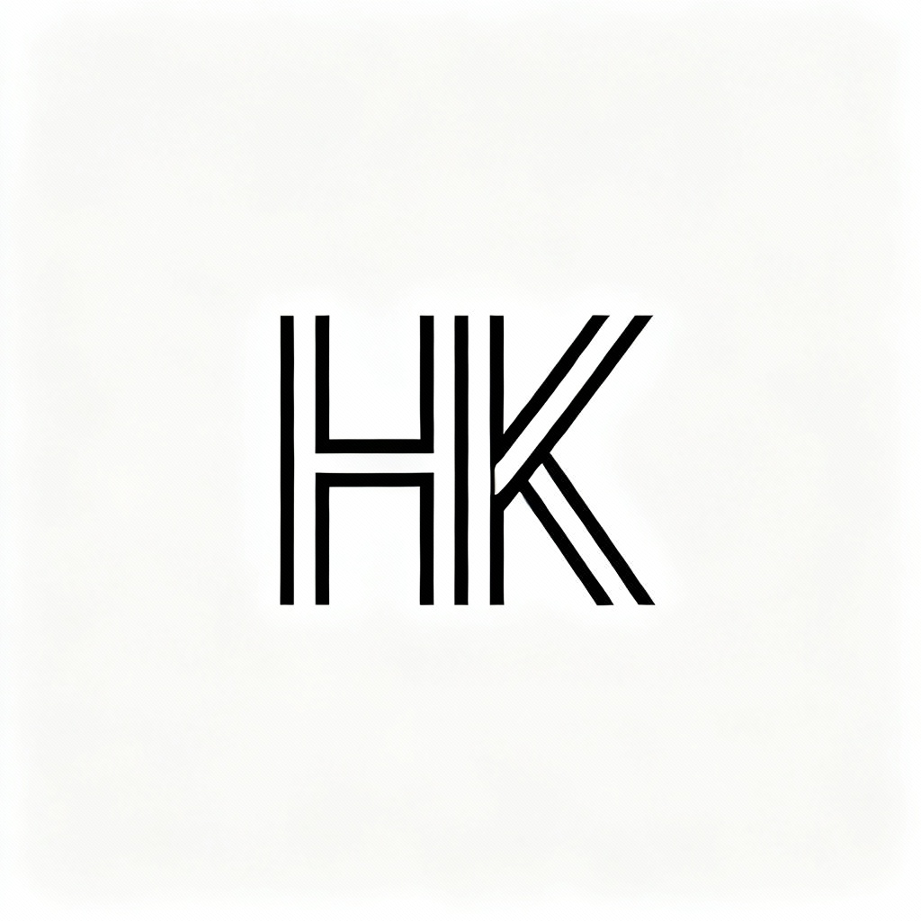 AI minimalist HK interlocking monogram